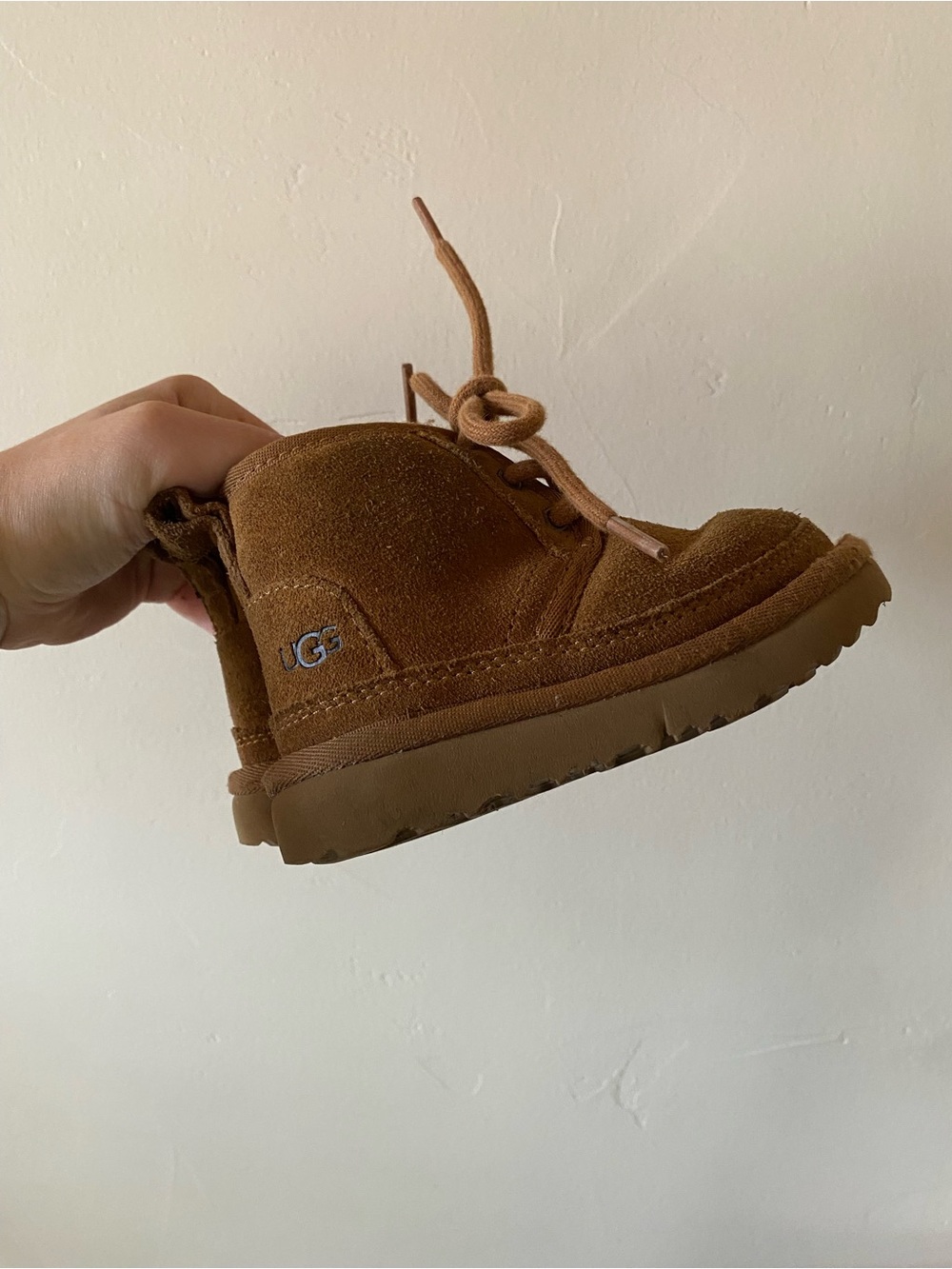 UGG Kids Neumel II Chestnut Suede Zip Chukka Boots Toddler Size 6